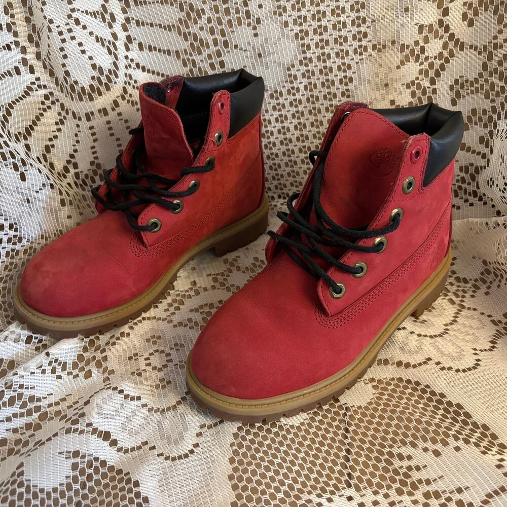 Timberland Premium Men's US 5 Red Waterproof Boots